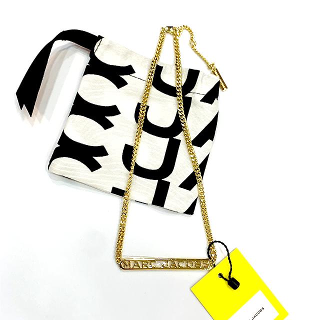 Marc Jacobs Logo Monogram Chain Necklace Gold-Tone