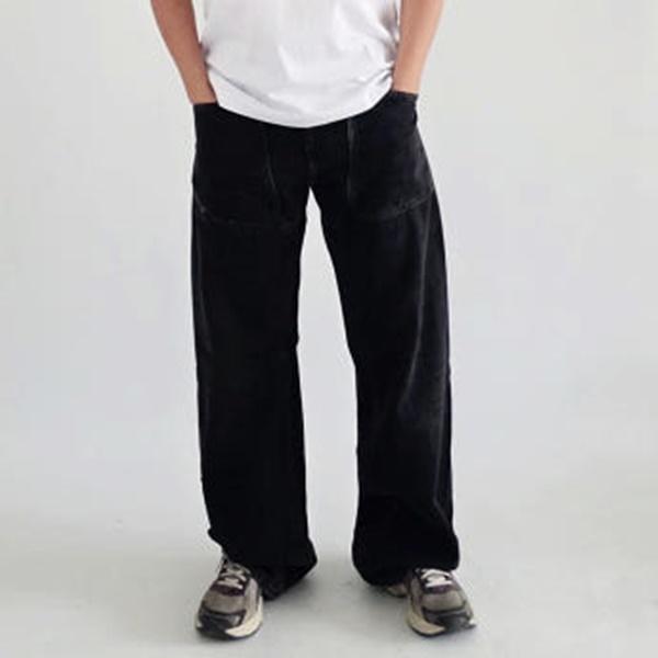 DIESEL DZETA Loose Fit Utility Pocket Black Denim Jeans