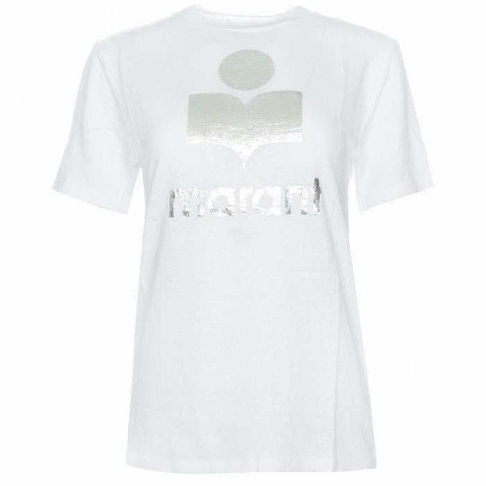 Isabel Marant Zewel Logo T-Shirt White Cotton