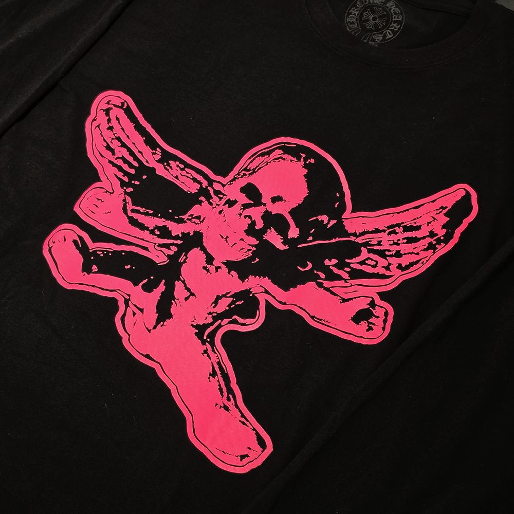 Chrome Hearts Forty Black Pink Long Sleeve T-Shirt