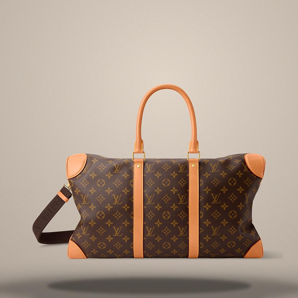 Louis Vuitton Monogram Archive Coated Canvas Dandy Duffel 50 Crossbody Ba M2A572