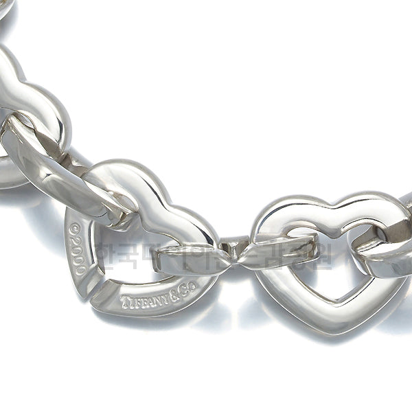 Tiffany & Co 18K Gold Silver Heart Bracelet