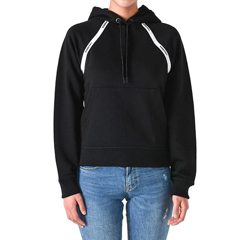 BURBERRY Logo Tape Oversize Hoodie Black