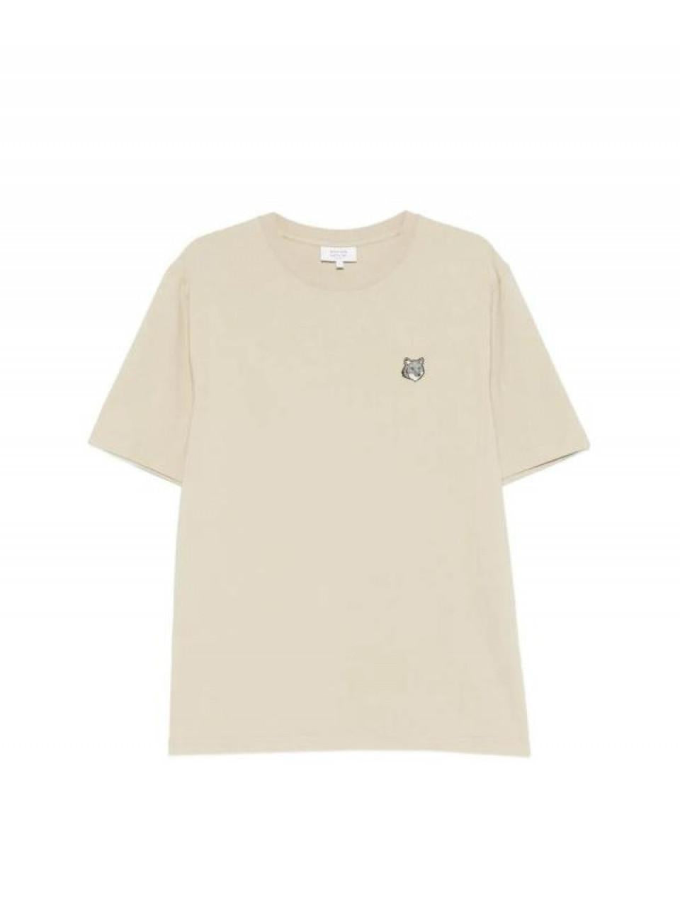 Maison Kitsune Grey Fox Head Comfort Short Sleeve T-Shirt