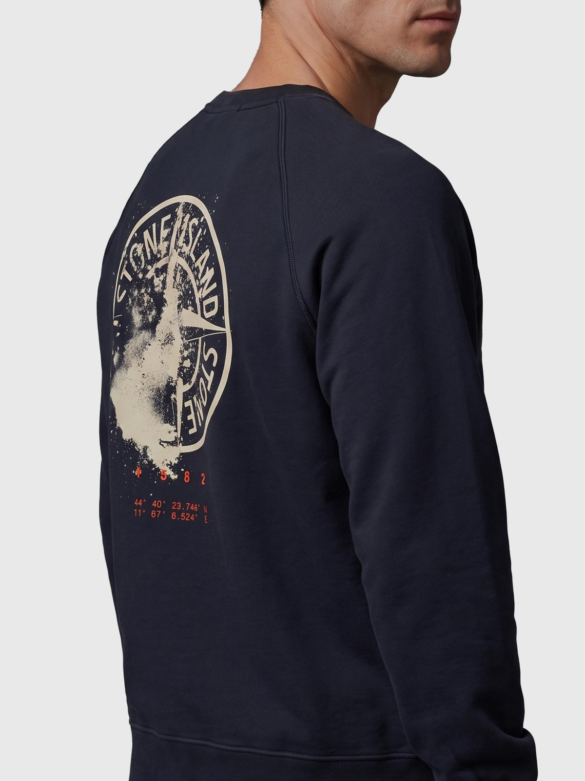 STONE ISLAND Black Cotton Logo Patch Sweatshirt