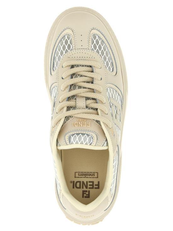 FENDI White Leather Low-Top Sneakers 8E8721 AU32 F1SZ