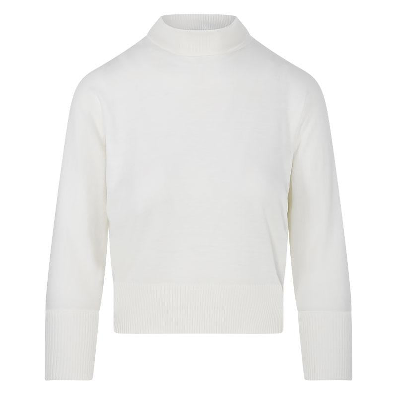 Max Mara Virgin Wool Turtleneck Sweater White Women