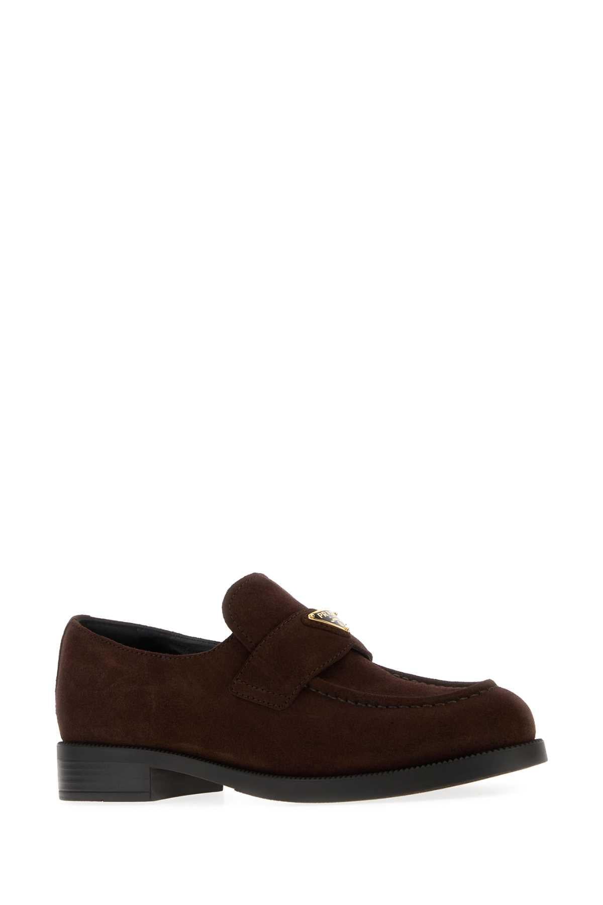 PRADA Black Leather Loafer Shoes