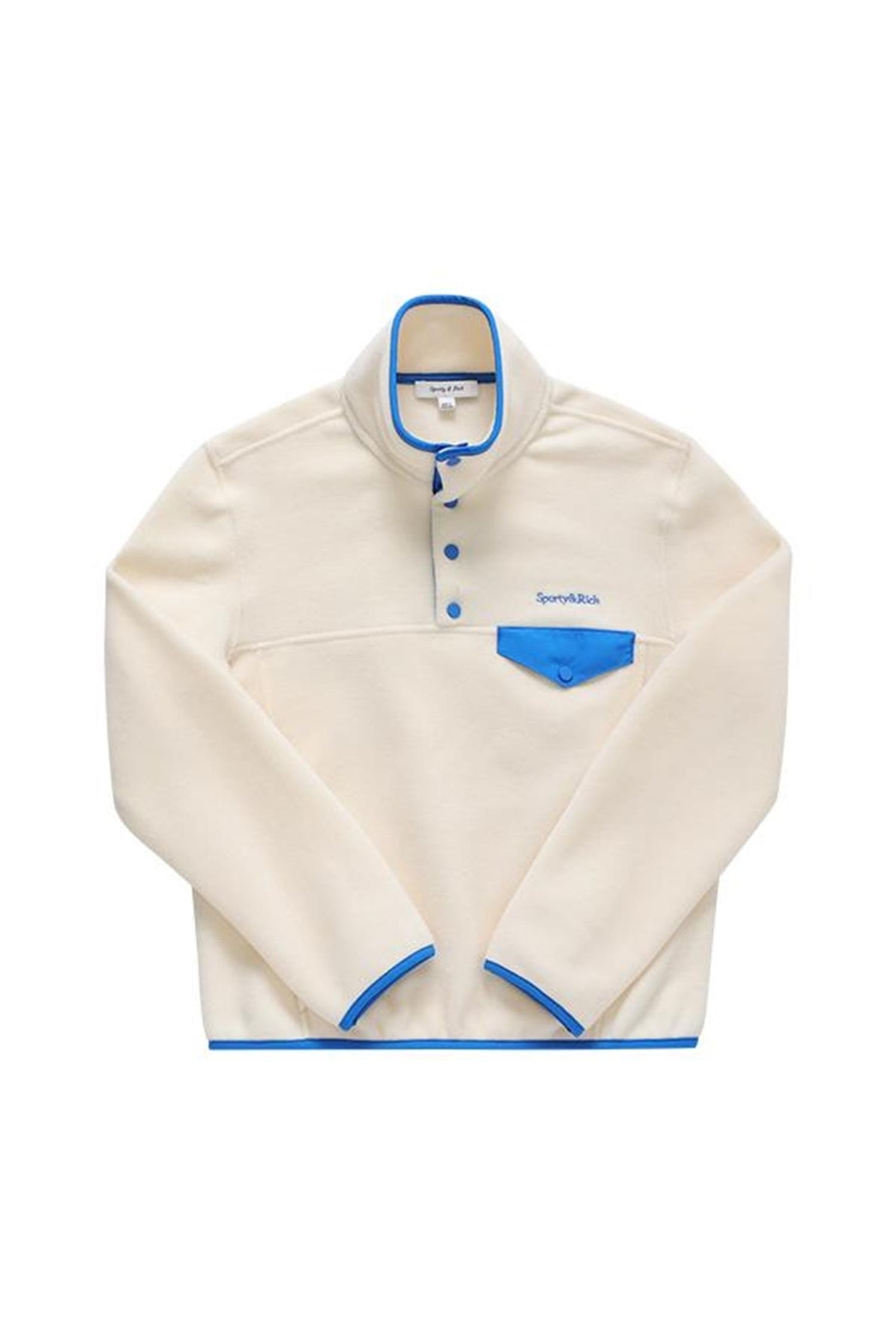 SPORTY&RICH Cream/Ocean Crewneck Sweatshirt QZ741CR CREAM OCEAN