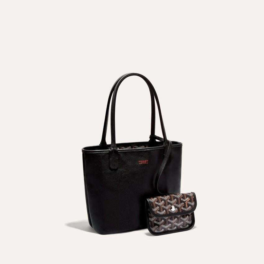GOYARD Black Anjou Mini Tote Bag for Women