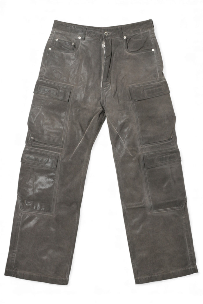 Rick Owens Dark Dust Foil Denim Double Cargo Jeans DU01E3361 DCF 78