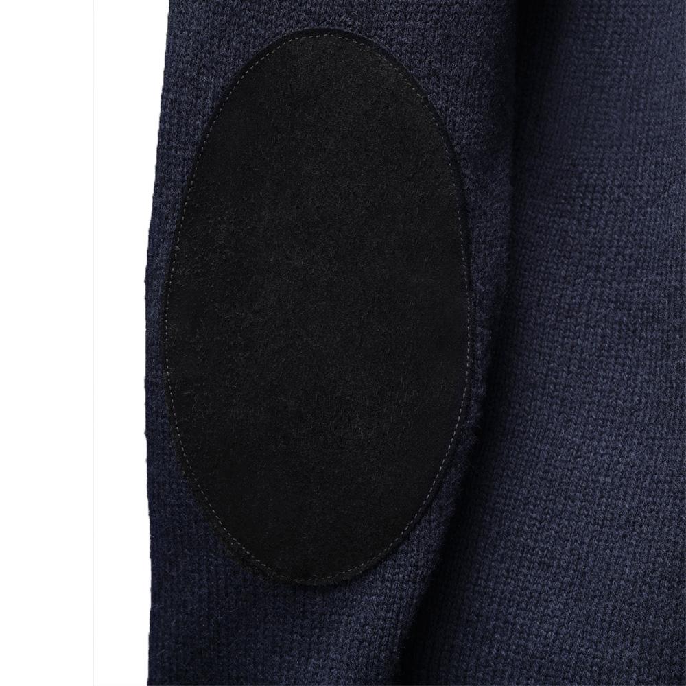 Maison Margiela Stitch Detail Cardigan Navy Wool Men's Knit