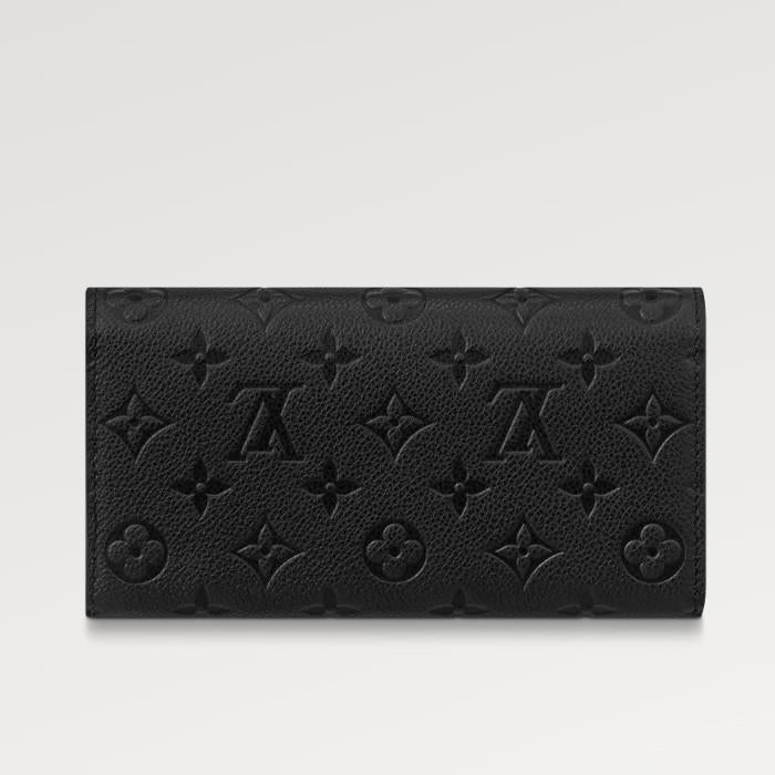 Louis Vuitton Black Sarah Wallet Long Wallet