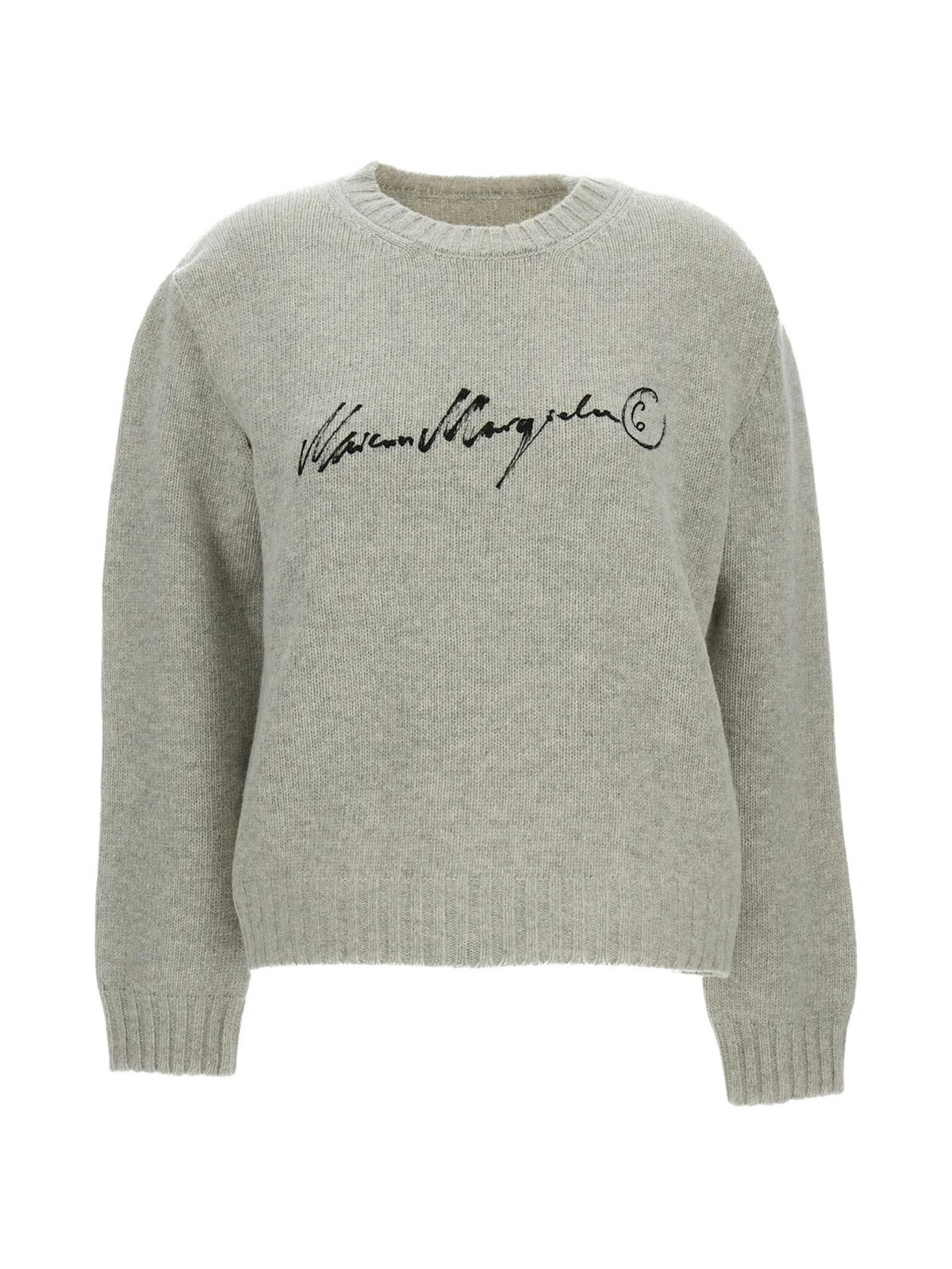 Maison Margiela Wool Blend Round Neck Knit Sweater for Women