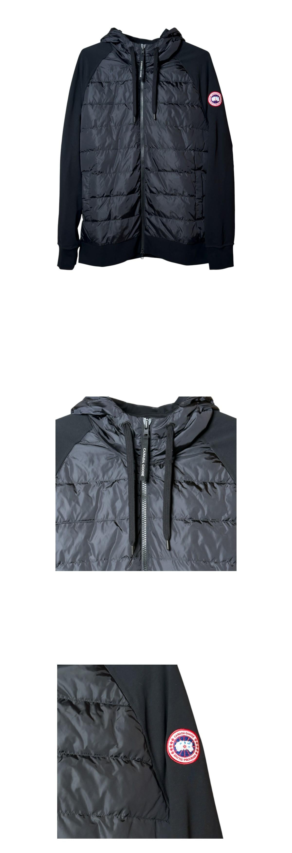 Canada Goose Hybridge Huron Full Zip Hooded Down Jacket Black Men