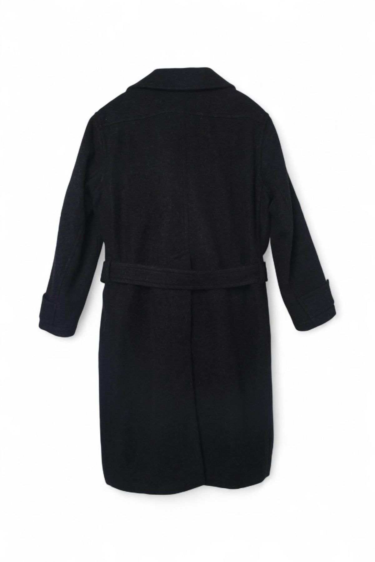 Lemaire Black Wool Alpaca Soft Coat