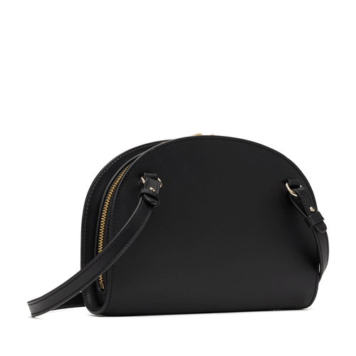 A.P.C. Demi Lune Crossbody Shoulder Bag Black Leather