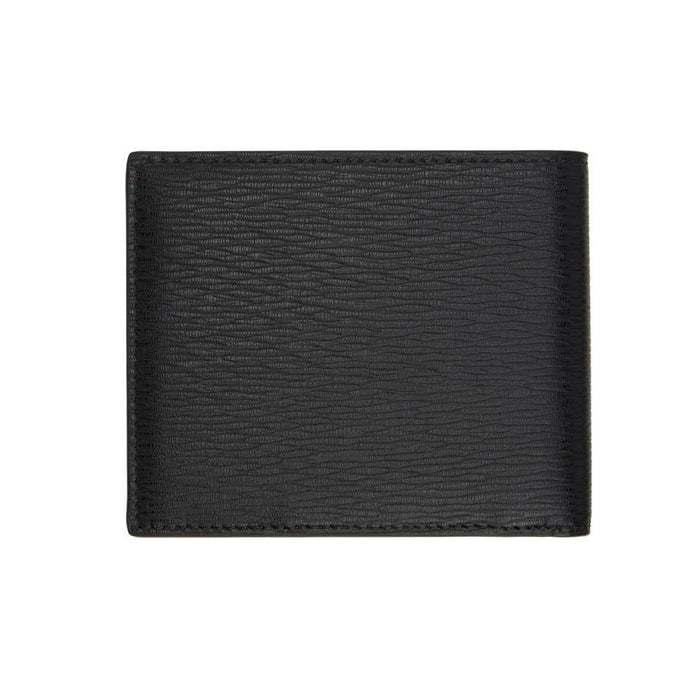 Ferragamo Gancini Two-Tone Black Red Bi-Fold Wallet 66 1075 0753674