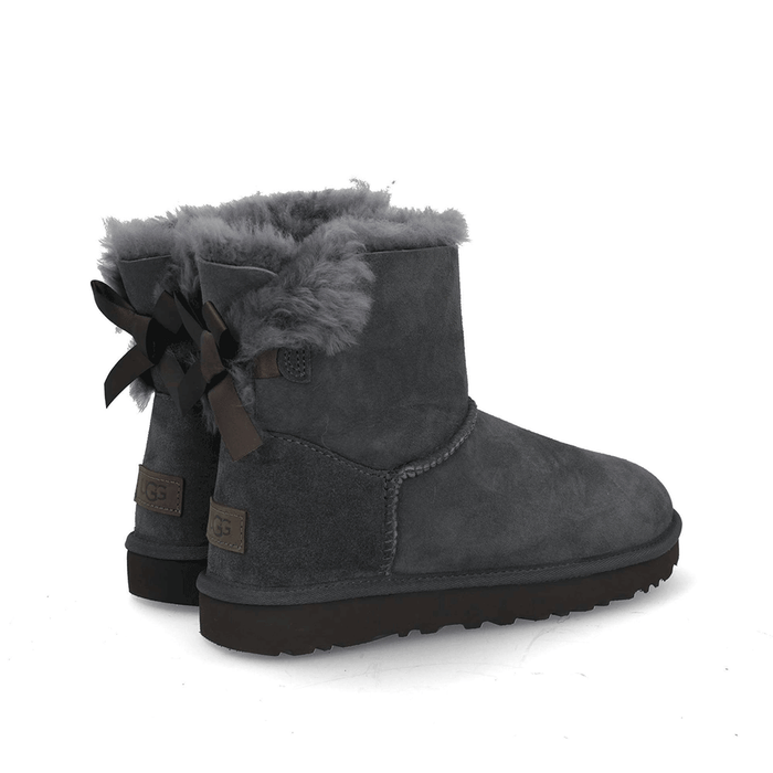 Ugg Mini Bailey Bow II Boots Women Obsidian 1016501