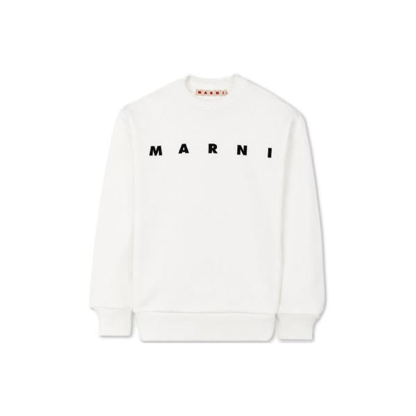 Marni Kids Women Logo Print Sweatshirt White M01612 M00V0 0M100