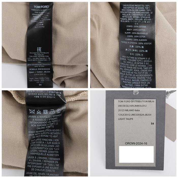 TOM FORD Pure Cotton T-Shirt JCS012 JMC035 S24