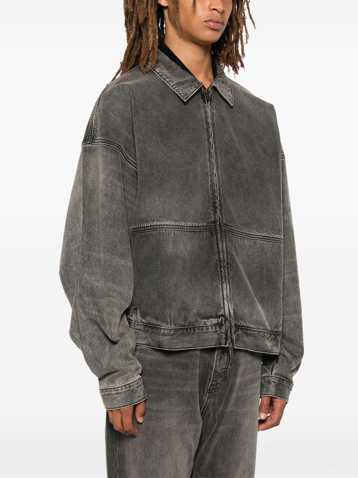 Fear of God Essential Vintage Black Denim Trucker Jacket 202BT244270F