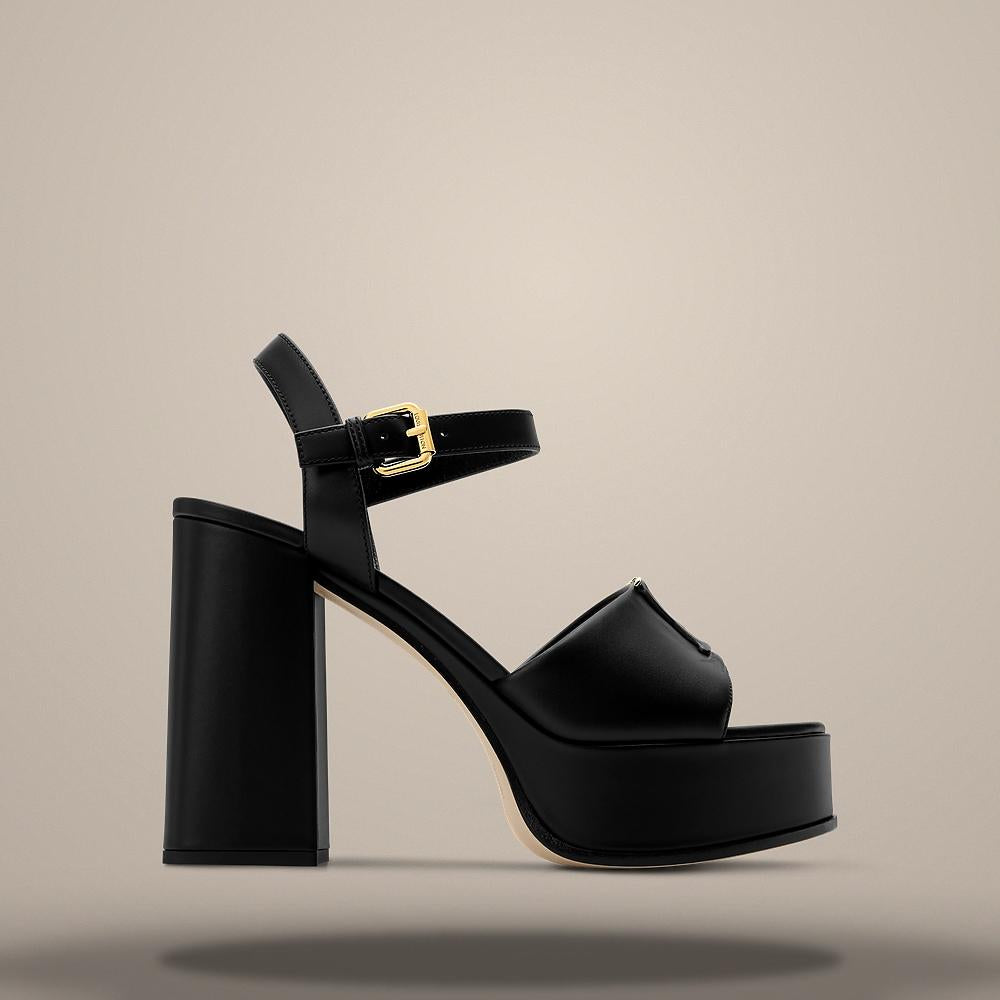Louis Vuitton LV Mare Black Men's Platform Sandals 1AK48B