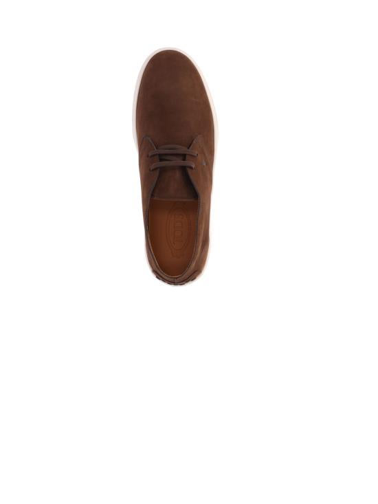 Tods Coconut Brown Leather Low-Top Sneakers for Men