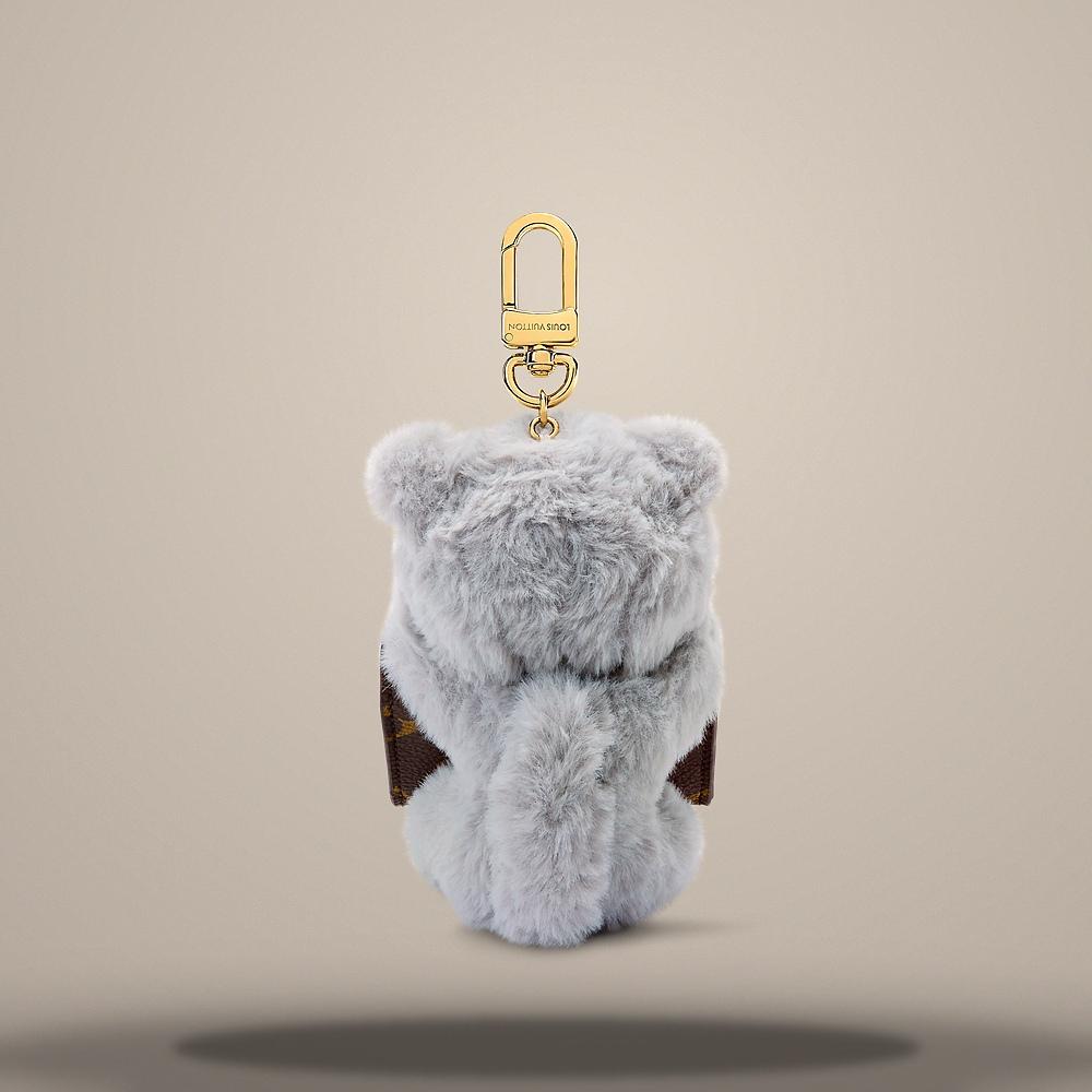 Louis Vuitton Gray LV Cute Kitten Bag Charm Keyring M03512