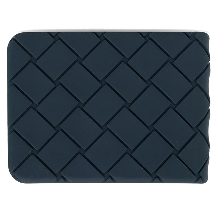 Bottega Veneta Intrecciato Leather Bi-Fold Wallet Deep Blue