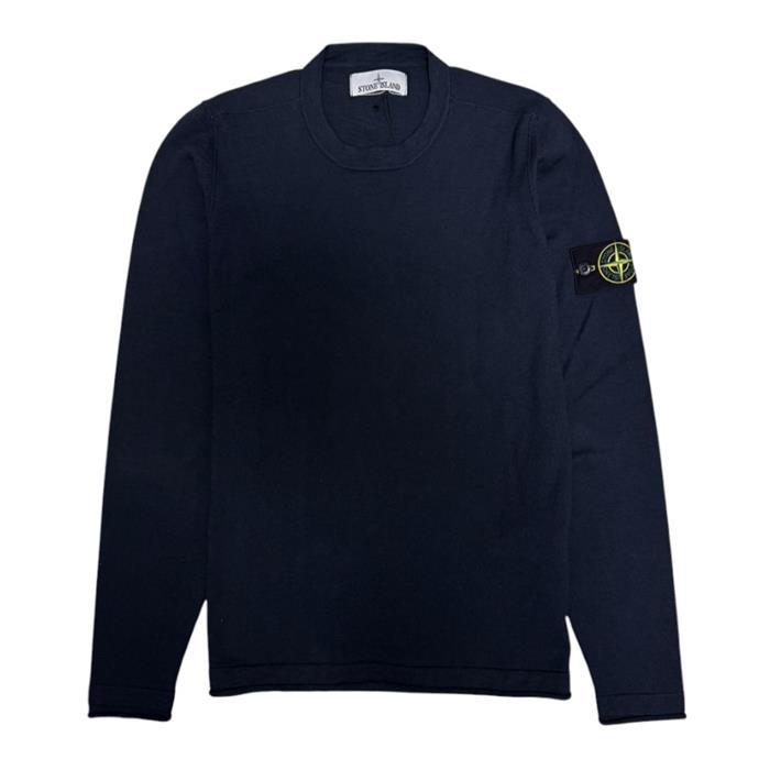 STONE ISLAND Men’s Cotton Crewneck Sweater Navy 5100052 S00B0 V0020