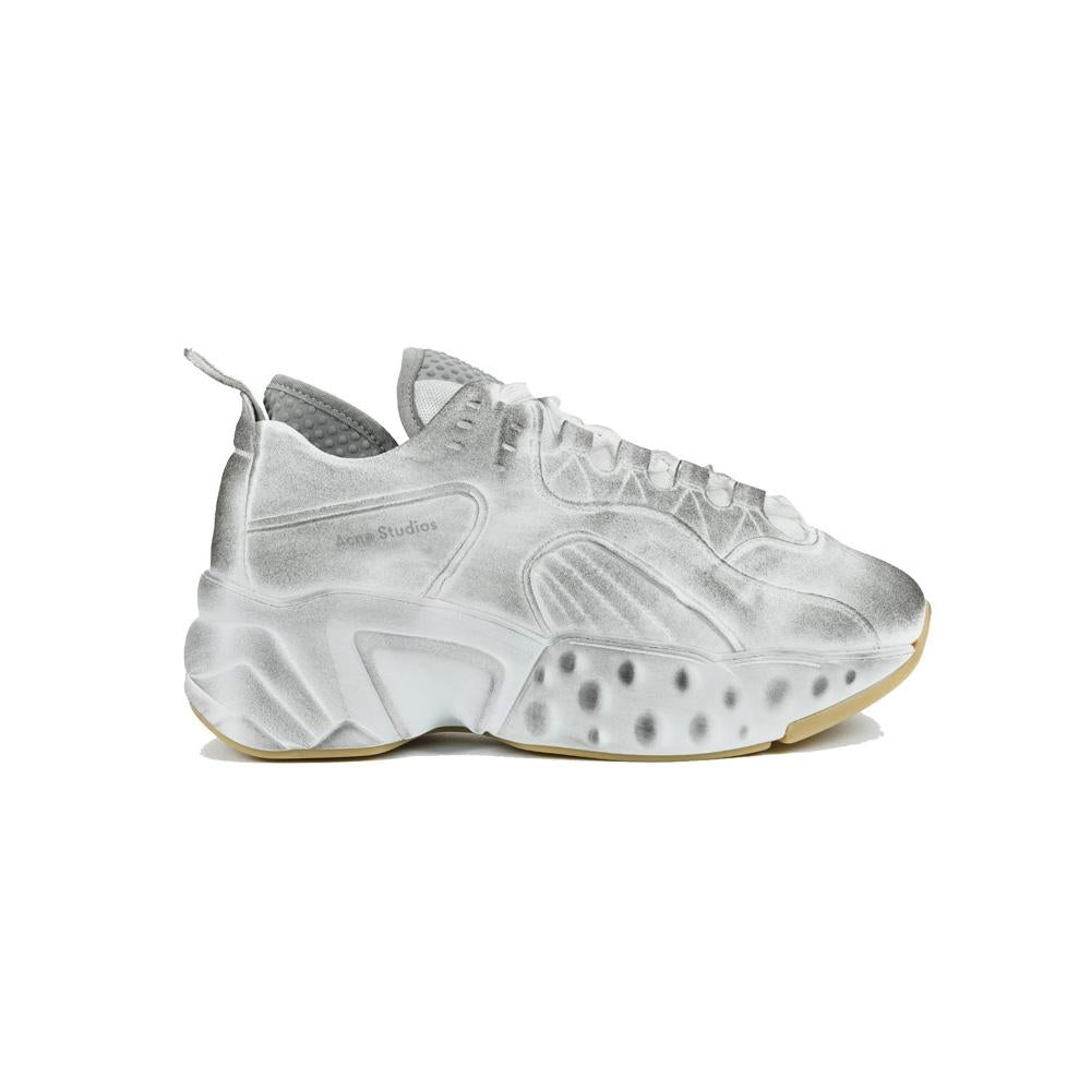 Acne Studios Manhattan Tumbled Leather Dirty Low-Top Sneakers