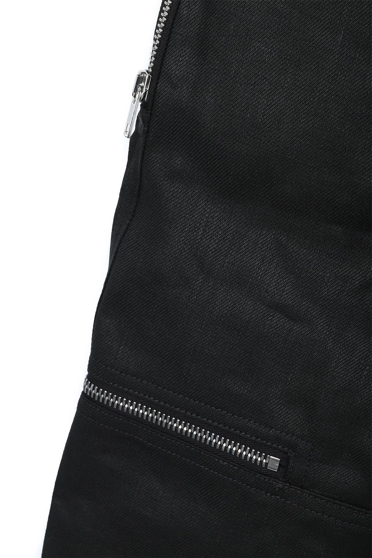 Rick Owens Black Coated Linen Twill Headon Joggers RU01E5368 TWL 09