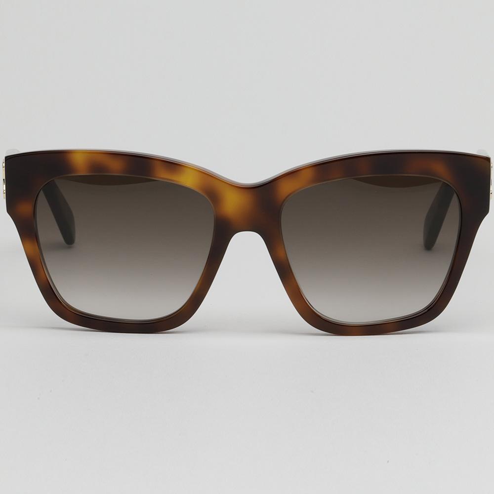 CELINE Triomphe Oversized Acetate Sunglasses Brown Unisex