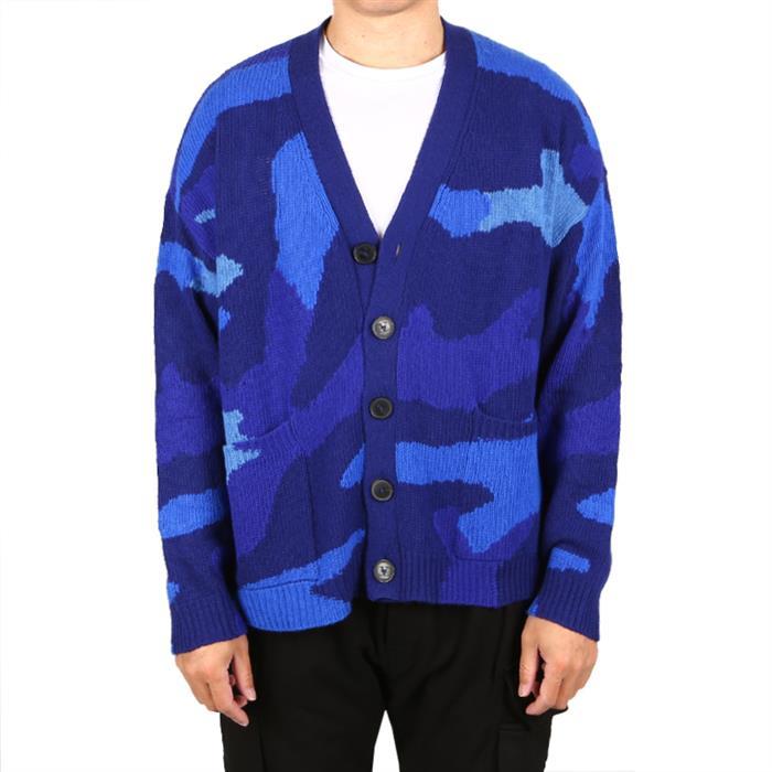 VALENTINO Camouflage Knit Cardigan for Men