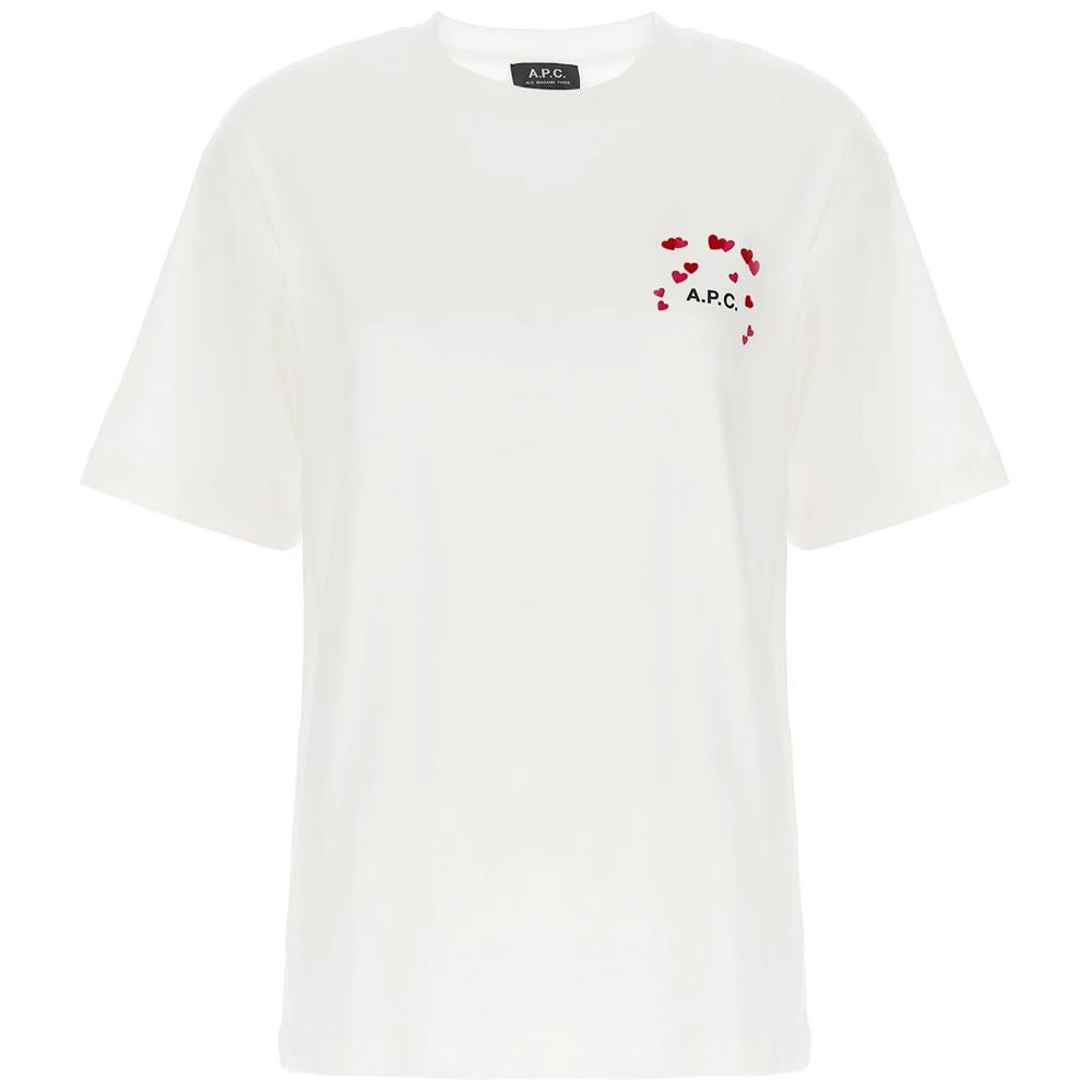 A.P.C. Small Heart Logo Cotton T-Shirt Navy Men