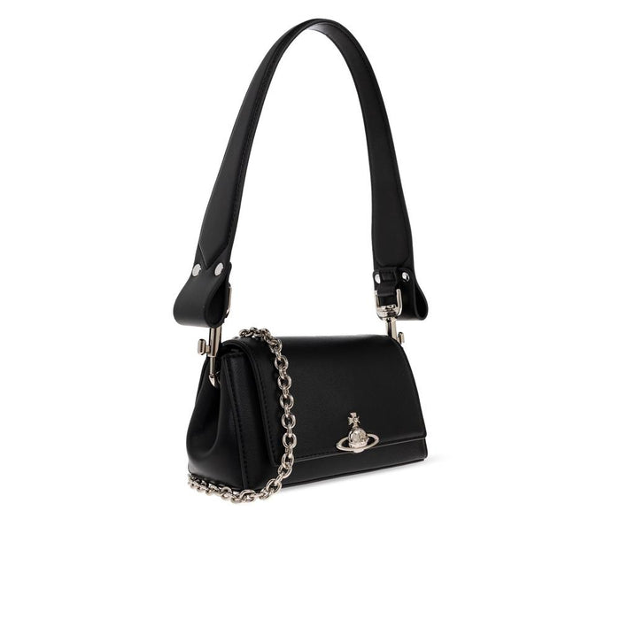 Vivienne Westwood Hazel Small Shoulder Bag Black Leather
