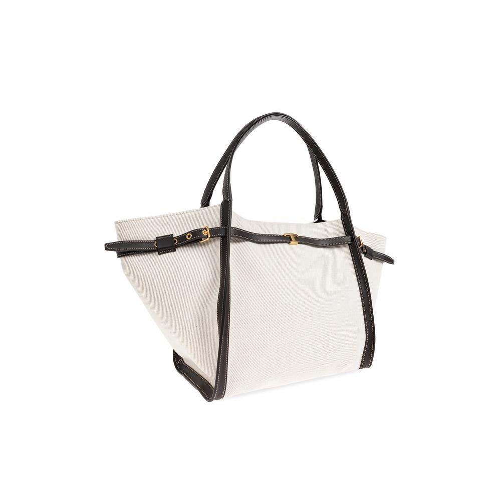 Tods T Timeless Medium Shopper Bag Beige Leather Tote