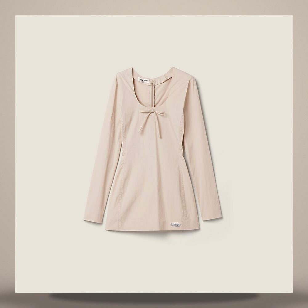 Miu Miu Poplin Stretch Mini Dress MF6588 6472 F0A08