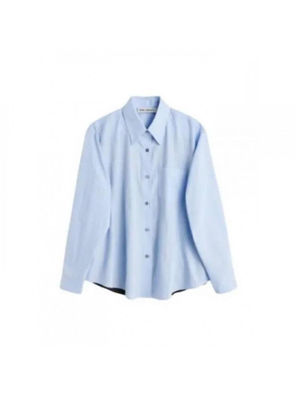 OUR LEGACY Azores Stripe Seashore Cotton Apron Long Sleeve Shirt