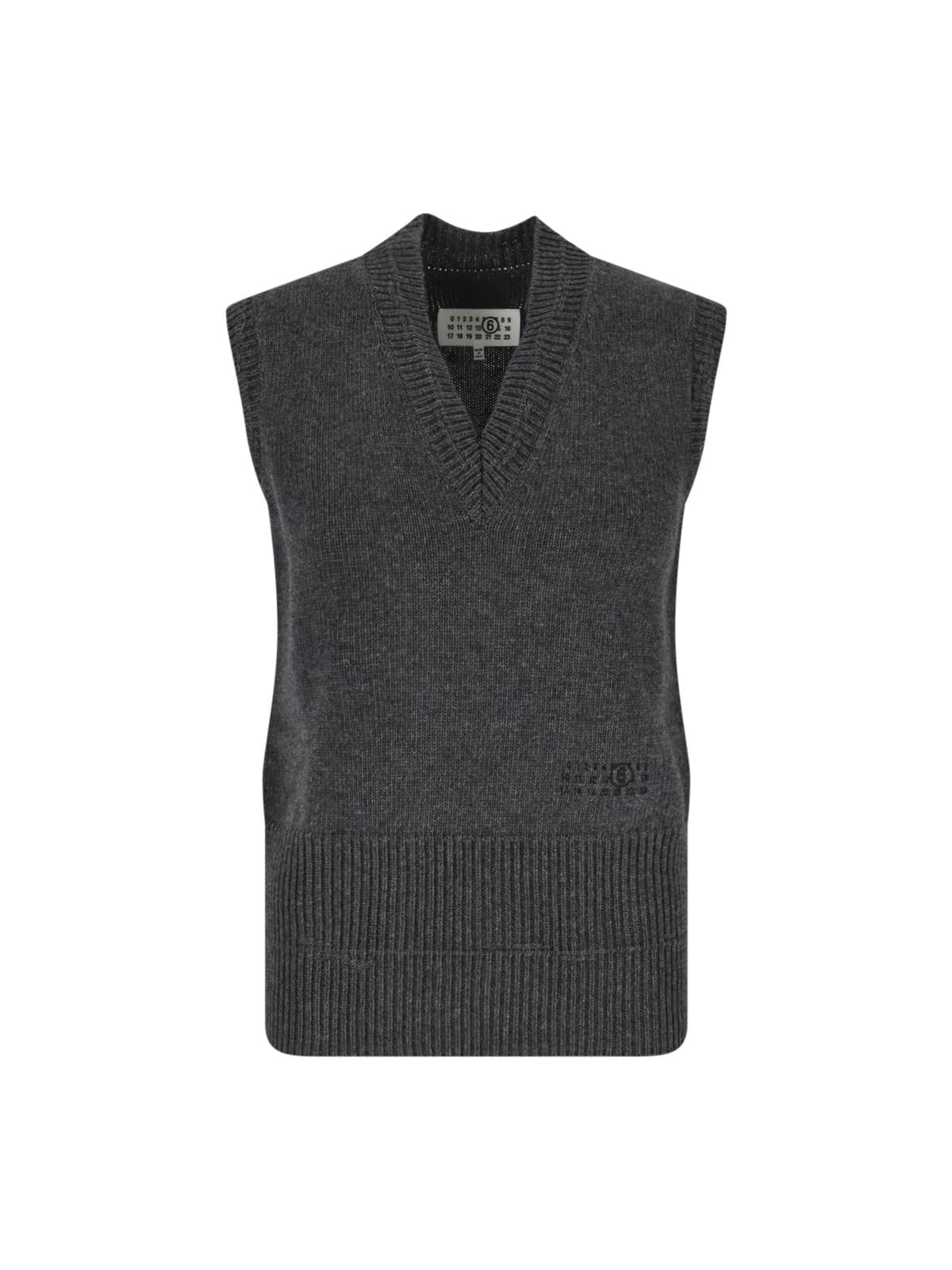 Maison Margiela Wool Knit Vest Women’s Sleeveless Sweater Top