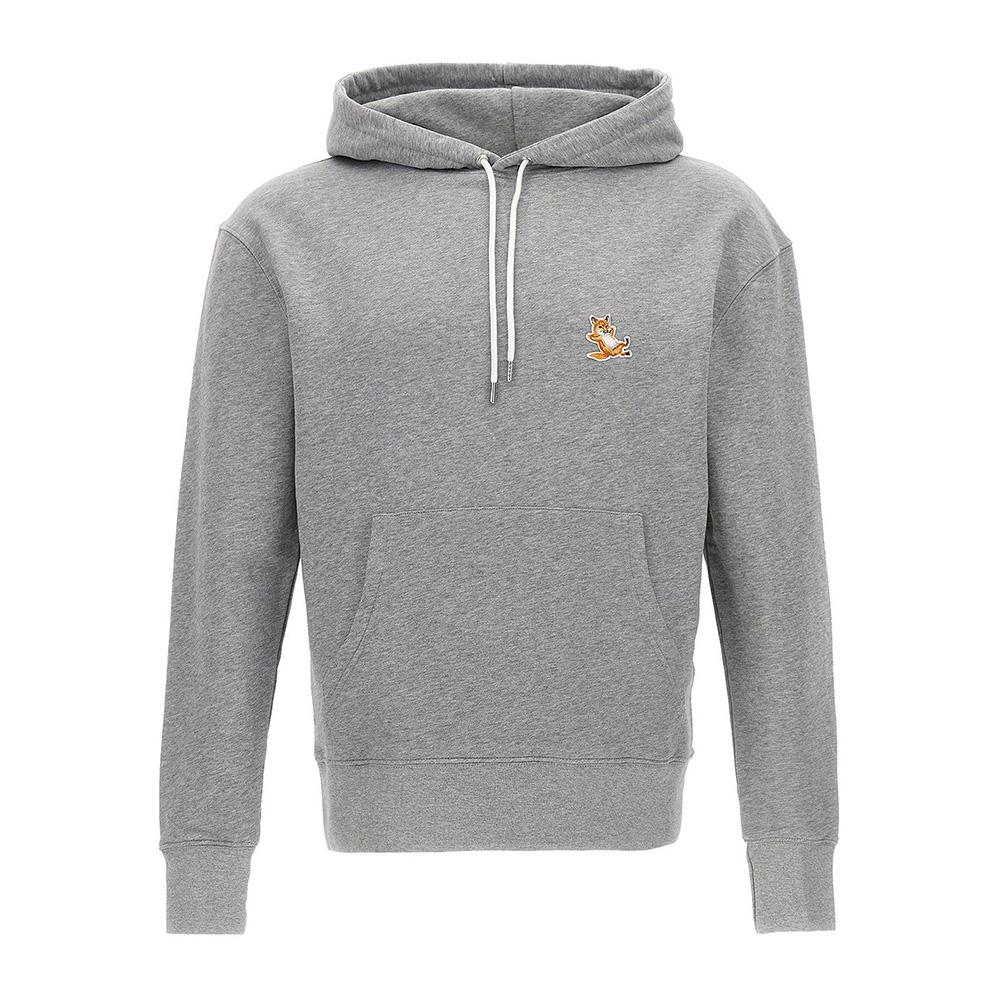 Maison Kitsune Chillax Fox Patch Hoodie Grey Unisex Cotton IU00355 KM0001 H150