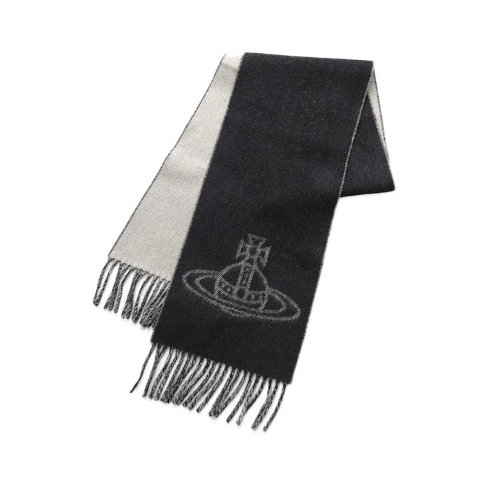 Vivienne Westwood ORB Single Two-Tone Black Scarf