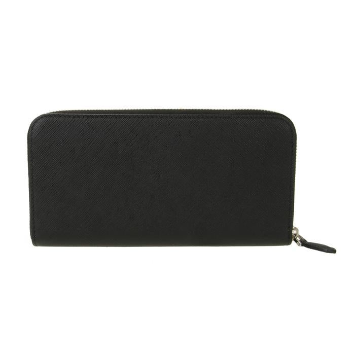 PRADA Saffiano Leather Zip-Around Long Wallet Brown