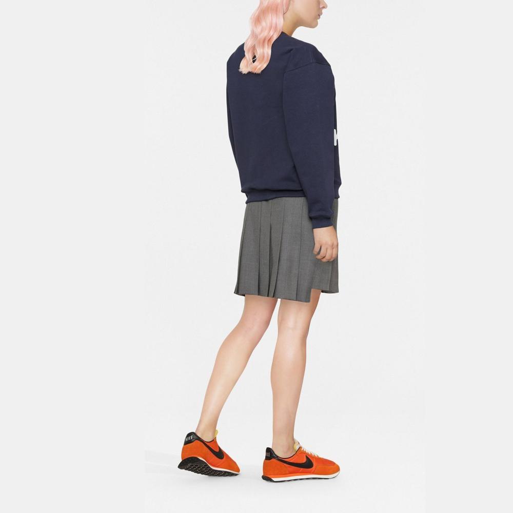 KENZO Flower Logo Print Fleece Sweatshirt Navy Women’s