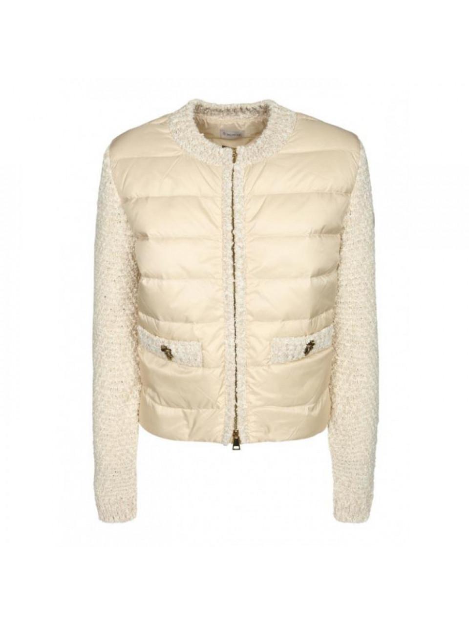 Moncler Women's Padded Full-Zip Knit Cardigan Jacket