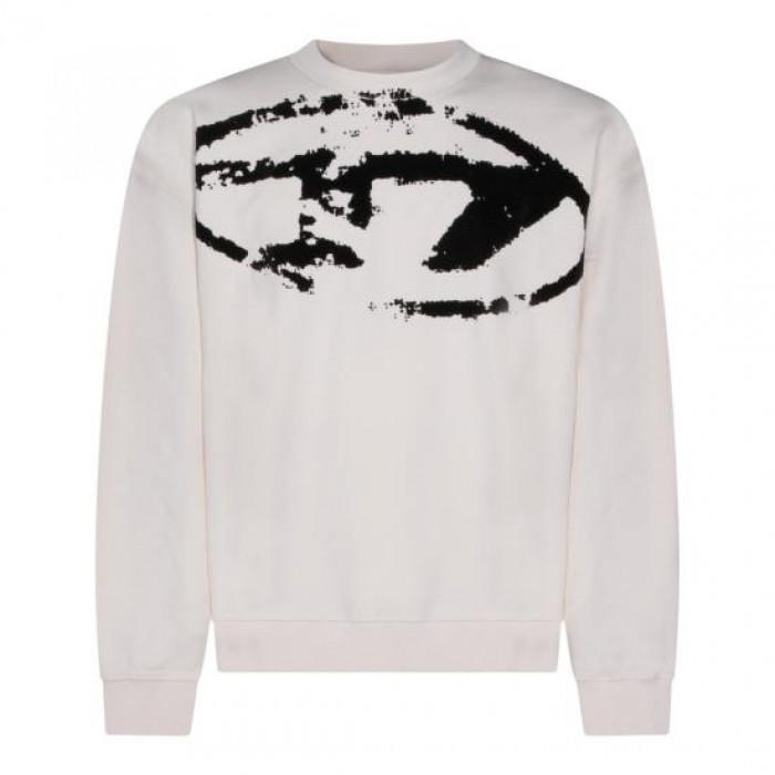 DIESEL SBOXTN5 Logo Crewneck Sweatshirt Men Gray