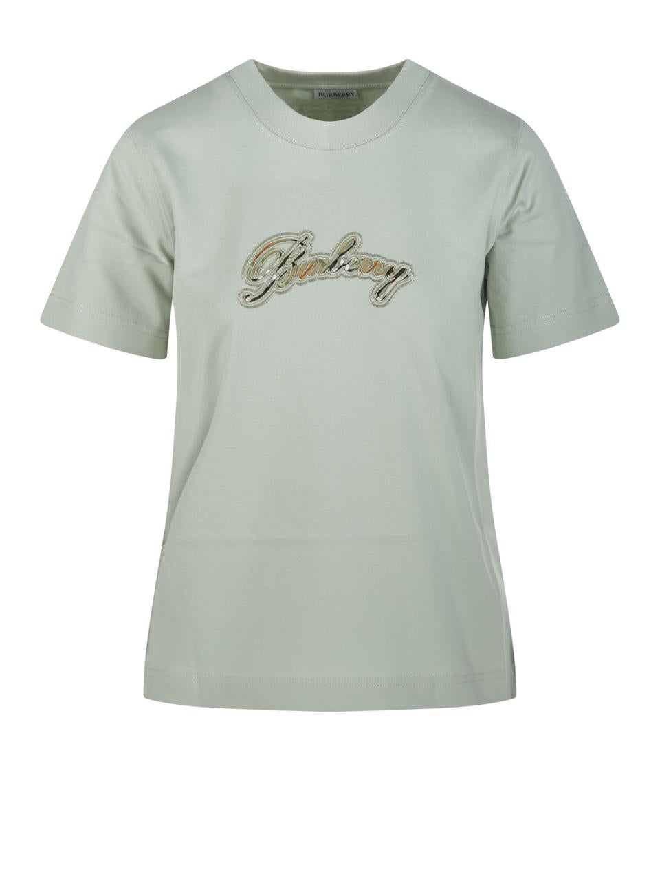 BURBERRY Short Sleeve Cotton T-Shirt Women White