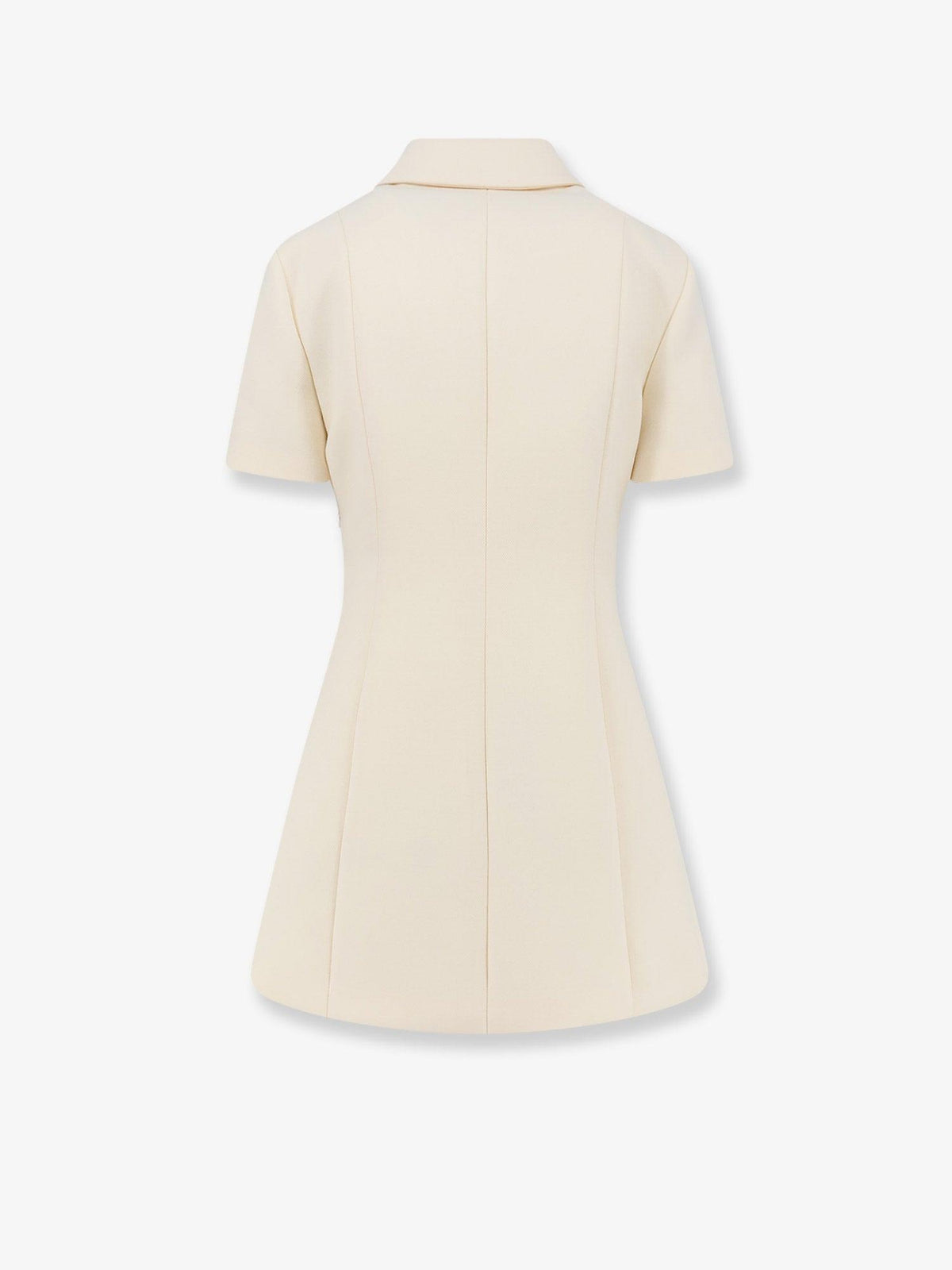 GUCCI Short Sleeve Mini Dress Black Wool Blend