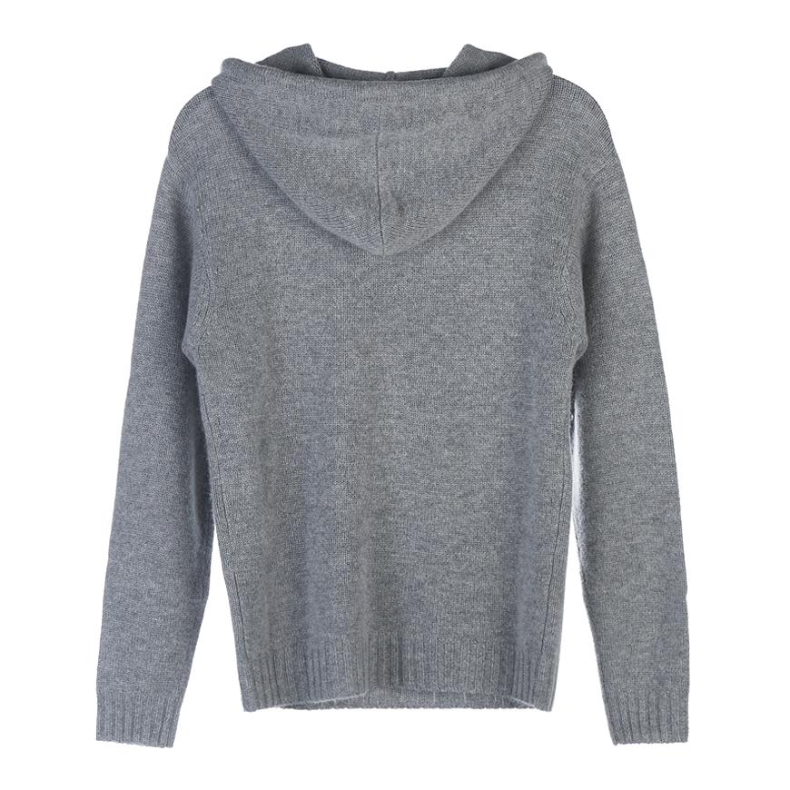 Max Mara Women’s RIENZA Hooded Sweater Hoodie Ivory Knit